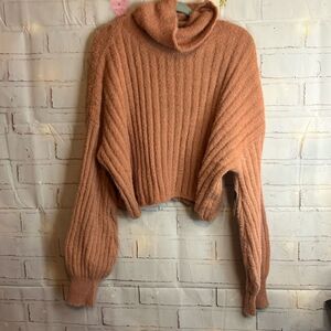 Ultra fuzzy Arizona Jean co ribbed cowl neck sweater size XXL NWT